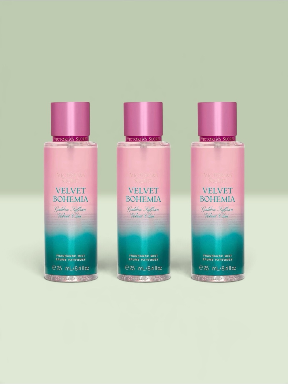 Victoria's Secret VELVET BOHEMIA Fragrance Mist ~ 8.4 fl.oz. ( Lot of 3 )